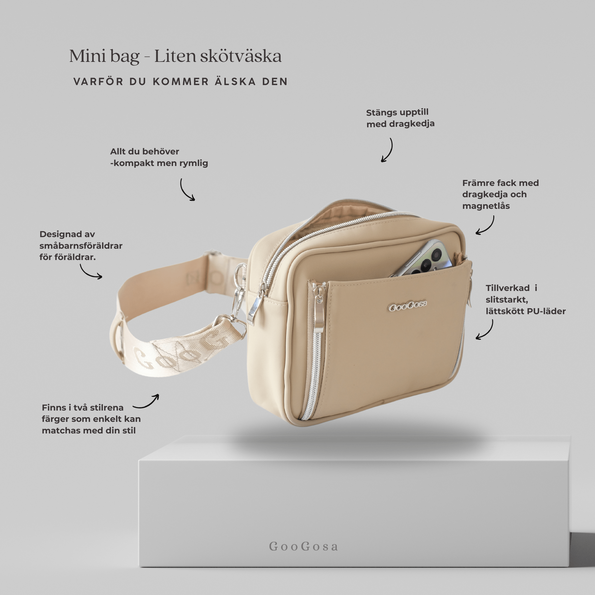 GooGosa Mini Bag – Stilren liten skötväska - GooGosa